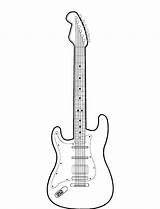 Coloring Guitar Bass Printable Acoustic Electric Getcolorings Getdrawings sketch template
