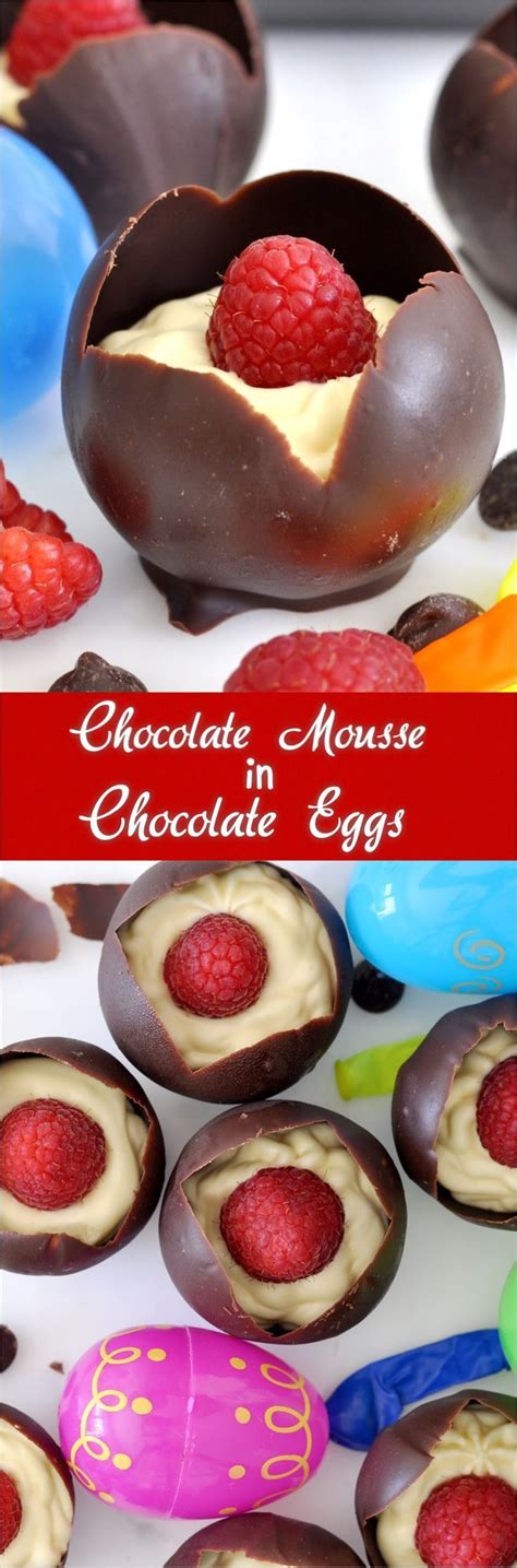 Fold the whipped cream into the chocolate mixture with a large metal spoon, then carefully fold in the egg pull a vegetable peeler across the edge of the plain chocolate to make rough curls. Homemade Chocolate Eggs Filled with White Chocolate Mousse ...