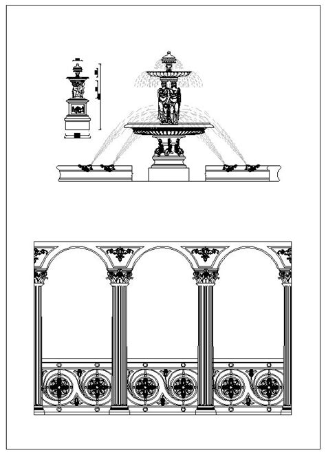Wrought iron railing cad block. Neoclassical Design,Column Design Ideas,Column Details ...