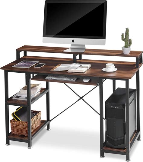 Qooware Computer Desk With Keyboard Tray 46 Writing Desk Wstorage