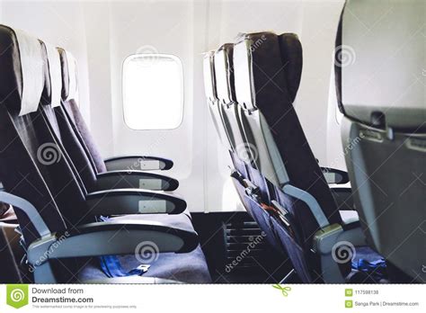 Empty Airplane Seats Stock Photo Image Of Passenger 117598138