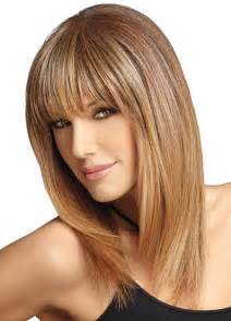 Capless Long Straight Human Hair Wigs With Full Bangs