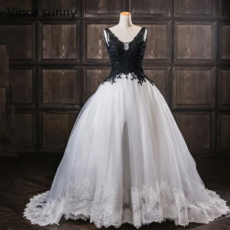 Buy Robe De Mariage Elegant Gothic White And Black