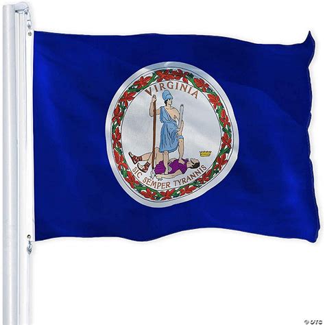 G128 Virginia State Flag 3x5 Feet Printed 150d Indoor Or Outdoor