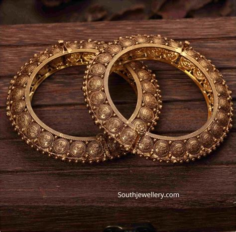 Antique Gold Bangles Indian Jewellery Designs