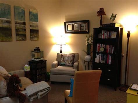 Or maybe your idea of a perfect space has deeper tones, book shelves, heavy furniture and soft lighting? Counseling office at Kingwood Counseling and Play Therapy ...