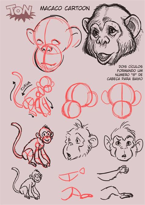 Tutorial Cartoon Monkey By Tonalleks On Deviantart Monkey Drawing