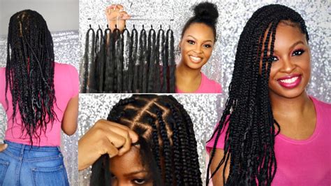 How To Diy Box Braids For Beginners 💕 Youtube