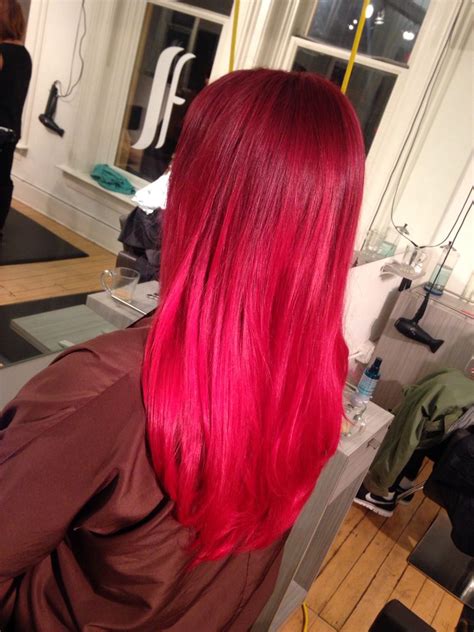 Red Head Bold Vibrant Red Hair Color Ombré Magenta Pink Hair Color Pink Hair Styles Hair