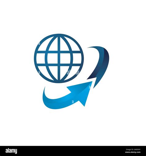 Globe Logo Design For International Business Of Global Technology