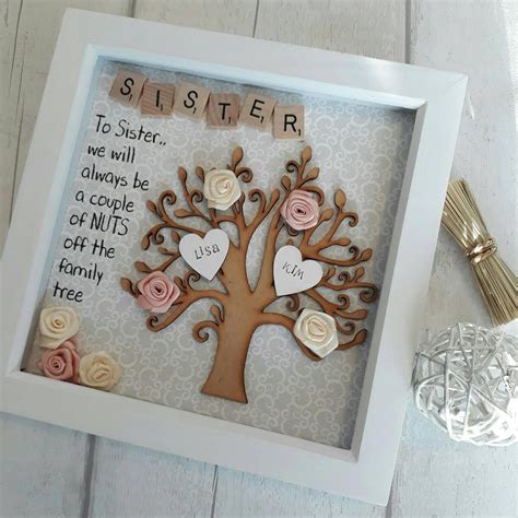 Maybe you would like to learn more about one of these? Gift For Sister Gift For Family Family Tree Frame | Etsy ...