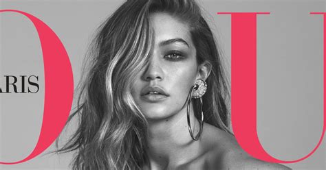 Gigi Hadid Goes Nude On Her First French Vogue Cover