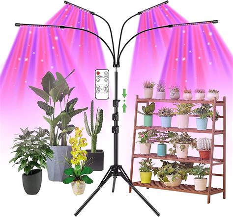 4 Head Led Grow Light For Indoor Plants Plant Light W Adjustable