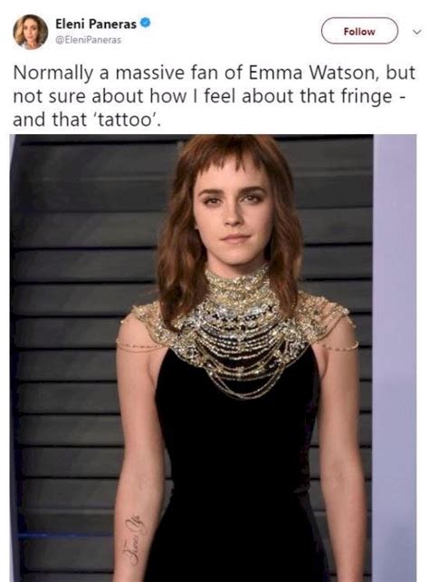 Emma Watson S Tattoo Has A Spelling Mistake And Her Response About It Was Hilarious