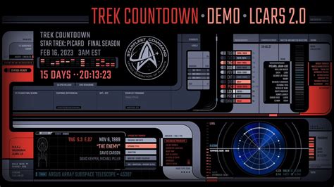 Trek Countdown Demo Lcars 20 Youtube