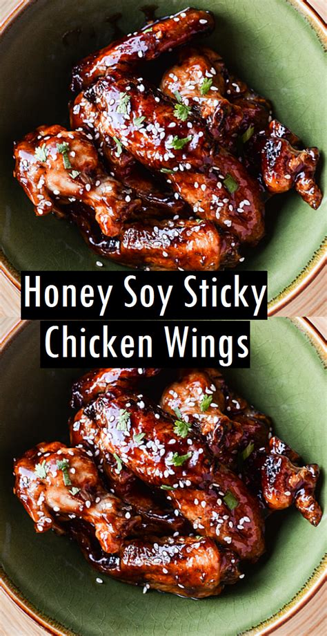 I sometimes find molasses based bbq sauces to be a little too strongly flavoured. Honey Soy Sticky Chicken Wings in 2020 | Chicken wing ...
