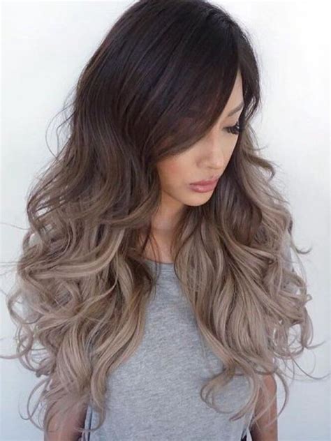 Dark Brown Ombre Ash Blonde Long Wavy Lace Front Human