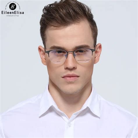 Ee Best Selling Half Frame Titanium Glasses Frame Men Prescription