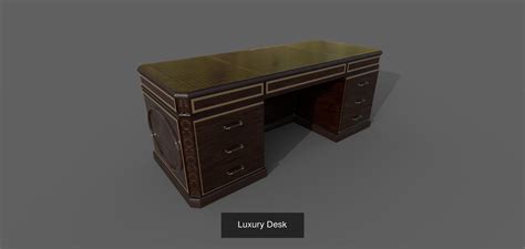 3d Model Collection Vintage Desks Vr Ar Low Poly Cgtrader