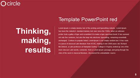 Template Powerpoint Red Slide Presentation