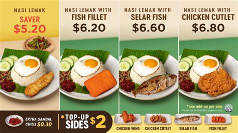 Crave Nasi Lemak Singapore Menu Prices Updated 2023
