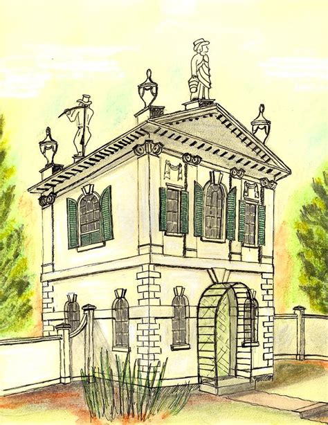 Derby Summer House Drawing By Paul Meinerth Pixels
