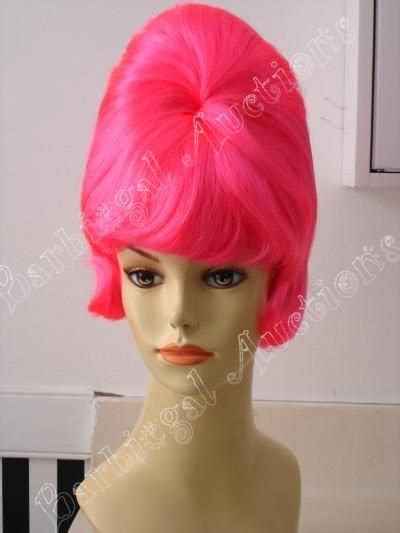 Hot Pink Beehive Spitcurl Wig ~1950s Sixties~fifties Halloween Costume