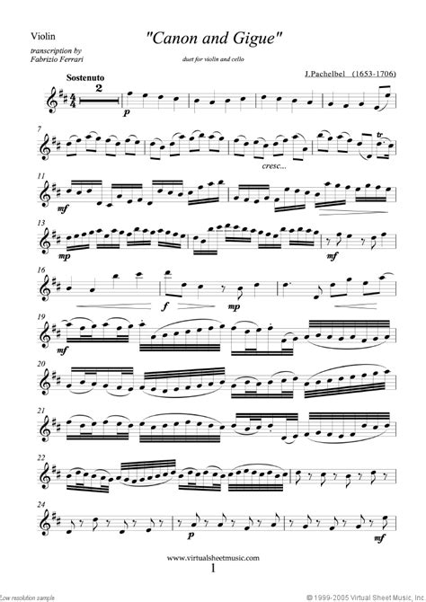 Print instantly, or sync to our free pc, web and mobile apps. Pachelbel - Canon in D sheet music for violin and cello PDF