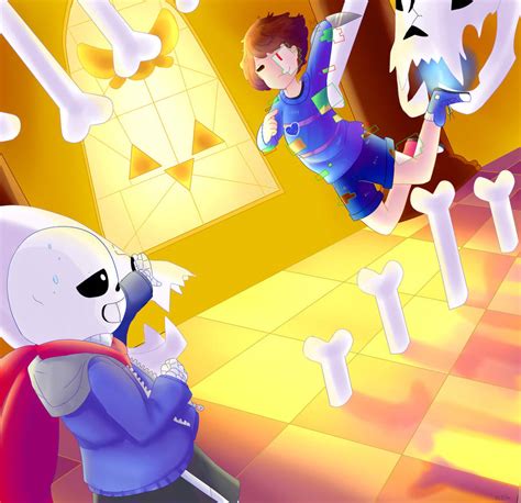 Sans Vs Frisk By Poki Tokki On Deviantart