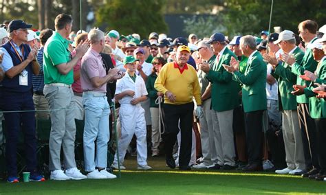 Masters Jack Nicklaus Gary Player Hit Their Ceremonial Tee Shots