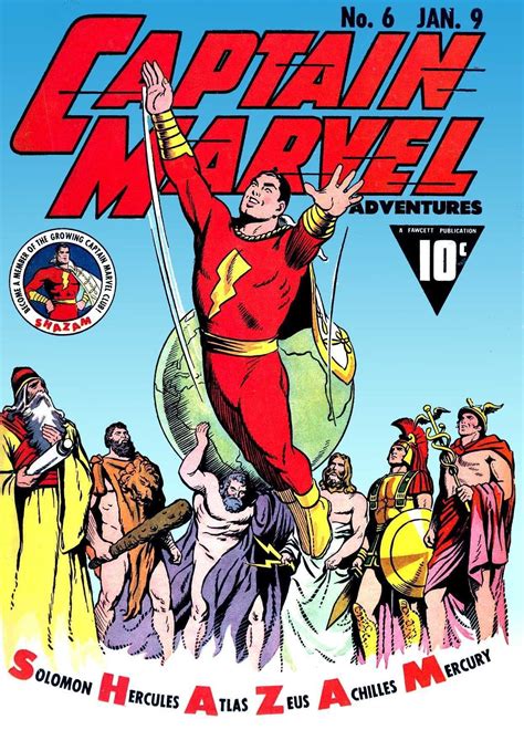 Captain Marvel Golden Age Comics Comic Book Heroes Comic Book Covers