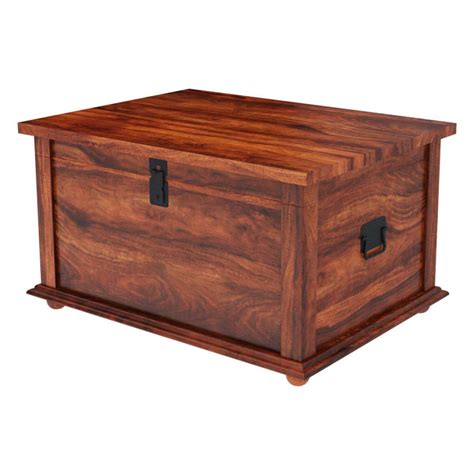 Vidaxl coffee table box chest solid reclaimed wood 31.5 stand couch table. Primitive Wood Storage Grinnell Storage Chest Trunk Coffee Table