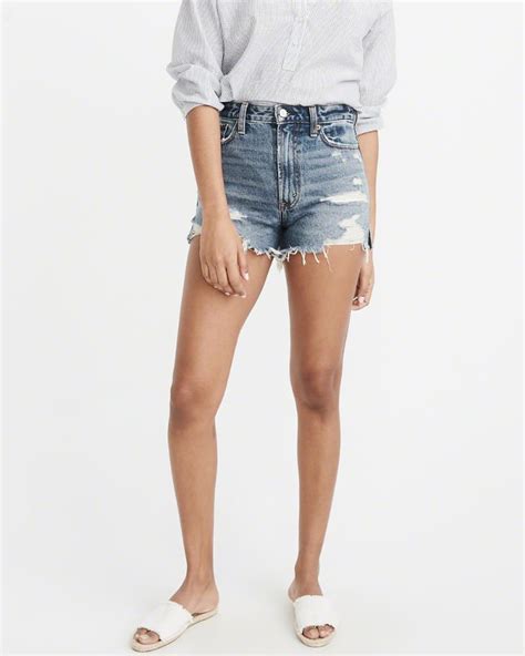 58 Abercrombie And Fitch Annie High Rise Girlfriend Shorts High Rise Style Jeans For Short Women