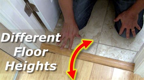 How To Transition Different Tilewood Floor Heights Youtube