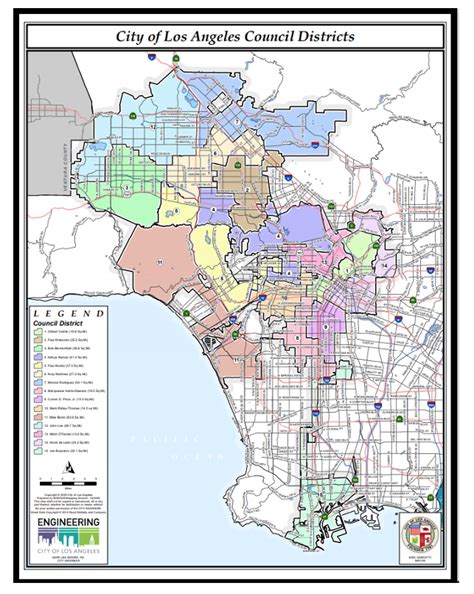 La City Council Districts Map World Map
