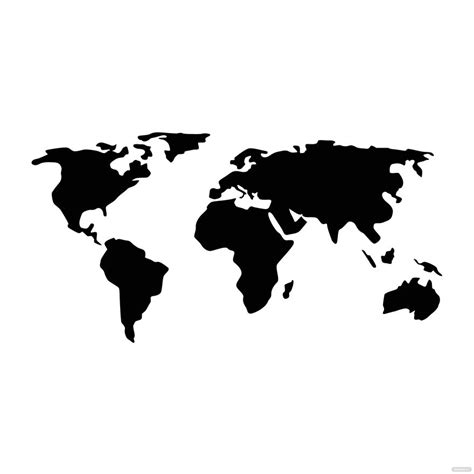 World Map Vector Black