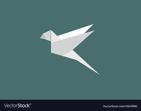 Bird Paper Geometry Business Logo Royalty Free Vector Image