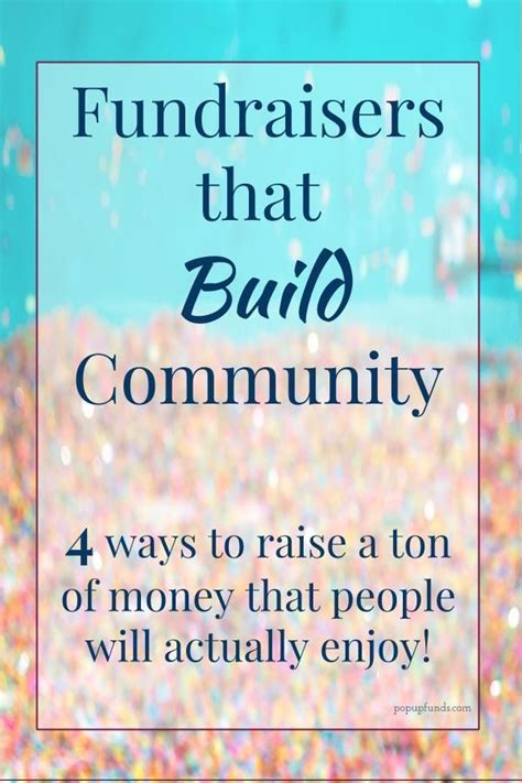 Fundraisers That Build Community Popup Funds Charity Fundraising