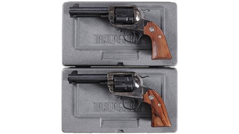 Two Cased Ruger Bisley Vaquero Single Action Revolvers Rock Island