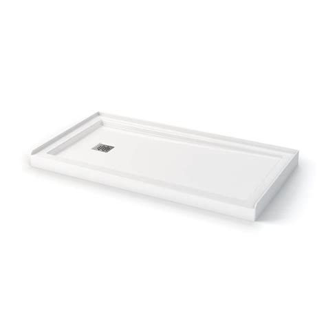 Maax Zone 60 In X 32 In White Configurable Shower Base With Left Drain