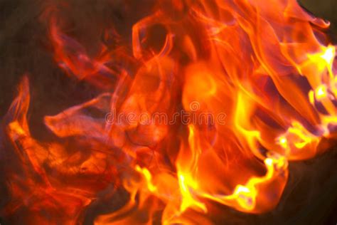 Abstract Red Fire Natural Texture With Blaze Motion Blur Stock Image