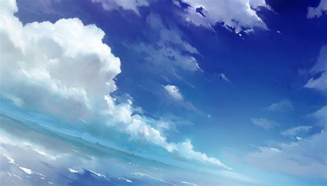Anime Wallpaper Hd Blue Anime Aesthetic Clouds