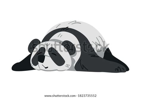Cute Lying Panda Bear Funny Adorable Stock Vector Royalty Free 1823735552 Shutterstock
