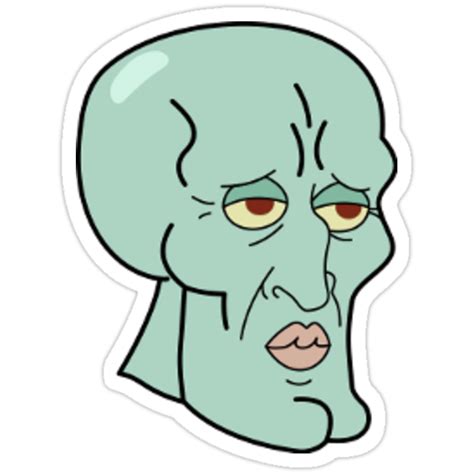 Handsome Squidward Stickers By Ughlily Redbubble