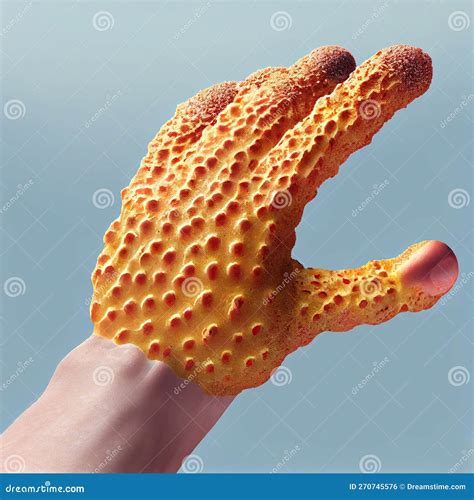 Zombie Hand With Many Small Holes Deformed Fingers Fungal Infection