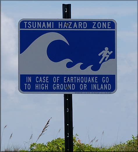 Surviving a tsunami—lessons from chile, hawaii, and japan (circular), u.s. U. S. Navy Tsunami Warning Sign At Mayport Naval Station
