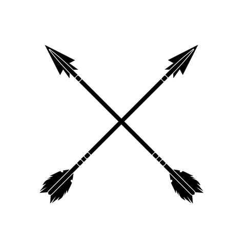 Black Stylish Crossed Arrow 1218633 Vector Art At Vecteezy