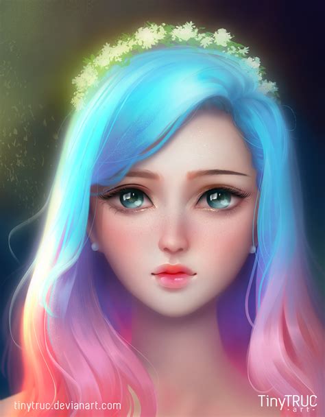Rainbow Beauty By Tinytruc On Deviantart Digital Art