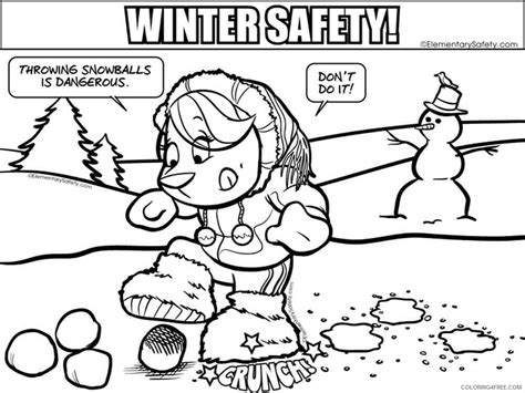 Winter Safety Coloring Pages Educational Educational Printable 2020