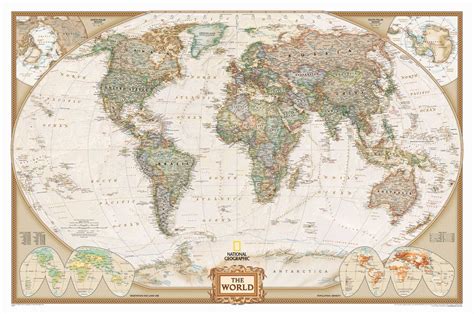 Mapa Mural Del Mundo Político Estilo Antiguo 622086e Mapa Mural